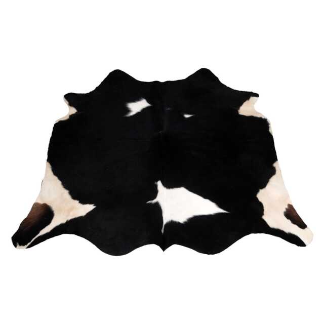Large Black & White Cowhide Rug Modern Home Decor - 50x54 Inches - image 1