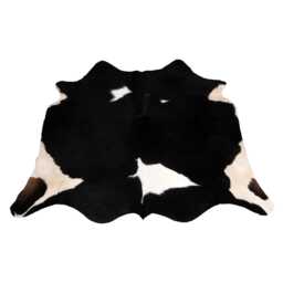 Large Black & White Cowhide Rug Modern Home Decor - 50x54 Inches - thumbnail 1