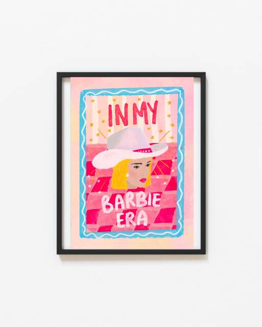 I'm in My Barbie Era Blonde Print - Illustrated By Weezy Colourful Disco Barbiecore Inspired Print, Wall Art - image 1