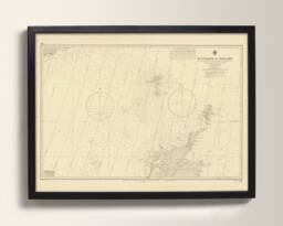 Vintage Scotland To Iceland Nautical Chart Gicl??e Art Print - thumbnail 1