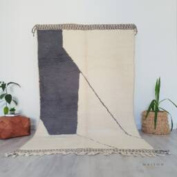 Gray Moroccan Rug, Soft Beni Ourain 5.3 Ft X 8.5