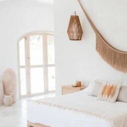 Natural Boho Pillow, Mexican Cushion, Decorative Throw Handwoven Wool Cushion, Boho Throw Pillow - thumbnail 4