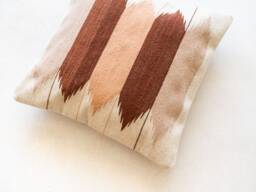 Natural Boho Pillow, Mexican Cushion, Decorative Throw Handwoven Wool Cushion, Boho Throw Pillow - thumbnail 1