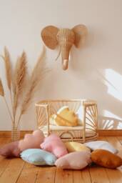 "Linen Cloud Pillow ""Mango" - thumbnail 1