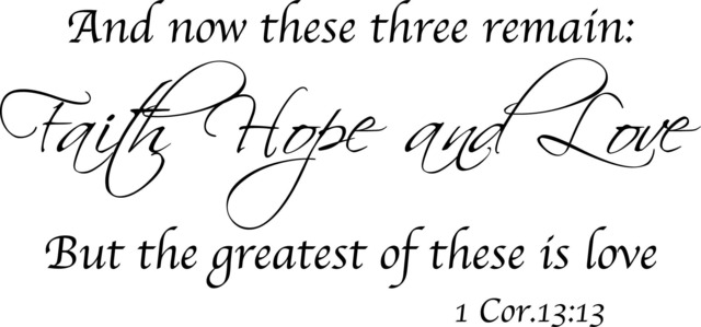 And Now These Three Remain Faith Hope Printable Wall Art