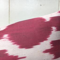 Silk Ikat Lumbar Pillow Cover 10x24, Handwoven Decorative Cushion - thumbnail 3