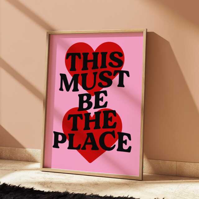 This Must Be The Place Talking Heads Poster Print, Birthday Gift For Her, A5 8x10 A4 A3, Wall Art Retro, Music Lyric Print - image 1