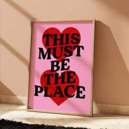 This Must Be The Place Talking Heads Poster Print, Birthday Gift For Her, A5 8x10 A4 A3, Wall Art Retro, Music Lyric Print - thumbnail 1