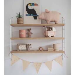 Pennant Chain For Children's Room Made Of Wood - Children's Garland Decoration Wooden - thumbnail 2