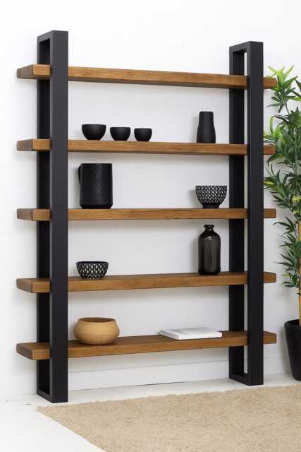 Reclaimed Scaffold Board Shelving Unit Rustic Industrial Bookcase - image 1