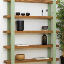 Reclaimed Scaffold Board Shelving Unit Rustic Industrial Bookcase - thumbnail 3
