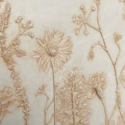 Tile Wild Flowers Mix Cast. Botanical Decorative Unique Plaster Wall Art Frame Wood Concrete Impression Eco Friendly - thumbnail 4