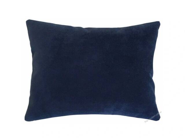 Navy Blue Velvet Suede Decorative Throw Pillow Cover/Case Cushion 12x16 - image 1