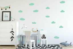 Clouds Decal - Choose Your Color, Sky Wall Decals, Stickers, Decal, Scandinavian Design, Decals Nursery, Space - thumbnail 1