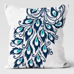 Peacock Cushion Cover/Animal Print Home Decor/Peacock Feather Decorative Pillow Case/Farmhouse Decor/Bedroom & Porch Textile - thumbnail 3