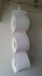 Minimalist Bath Decor. Small Space Furniture. Pure White Toilet Roll Holder - thumbnail 1