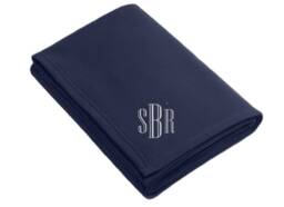 Personalized Embroidered Fleece Blanket With Monogram Custom Housewarming Or Wedding Gift For Men Women