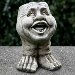 Large Flower Pot Statue Concrete Planter Person Decoration Outdoor Plant Sculpture Front Door Ornament Garden & Home Figurine Yard Art - thumbnail 1