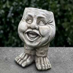 Large Flower Pot Statue Concrete Planter Person Decoration Outdoor Plant Sculpture Front Door Ornament Garden & Home Figurine Yard Art - thumbnail 4