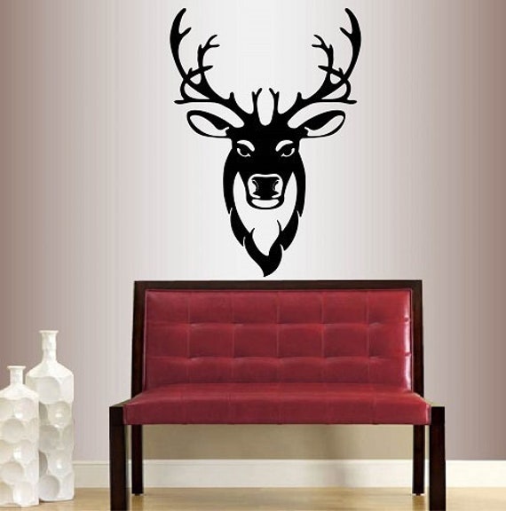 In-Style Decals Wall Vinyl Decal Home Decor Art Sticker Deer Buck Head Wild Animal Hunter Hunting Any Room Removable Mural Design 164 - image 1