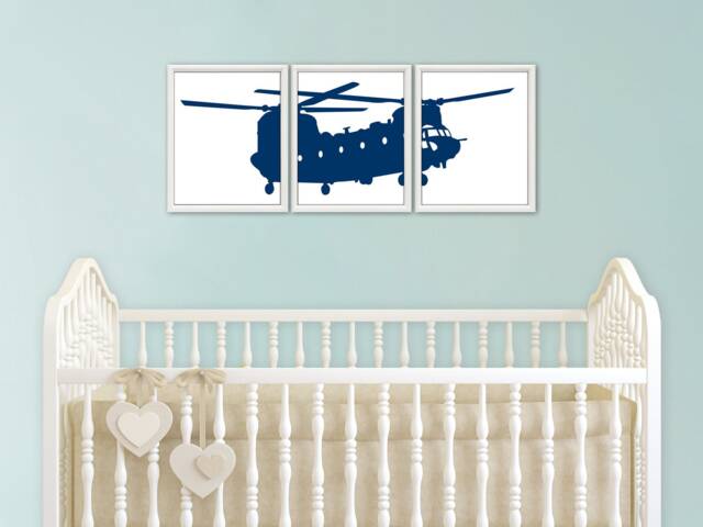 Helicopter Wall Art - Chinook, Helicopter Decor, Military - image 1