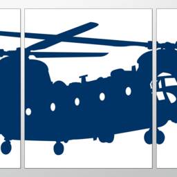 Helicopter Wall Art - Chinook, Helicopter Decor, Military - thumbnail 2