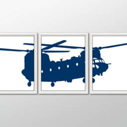 Helicopter Wall Art - Chinook, Helicopter Decor, Military - thumbnail 3