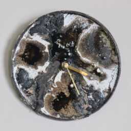 Ceramic Wall Clock - A By Ohara Koichi/Japanese Studio Pottery/Made in Tokoname Japan - thumbnail 3