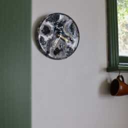 Ceramic Wall Clock - A By Ohara Koichi/Japanese Studio Pottery/Made in Tokoname Japan - thumbnail 2