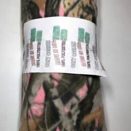 Zoofleece Pink Camo Hunting Girls Camouflage Blanket Quilt Throw 60x60 - thumbnail 3