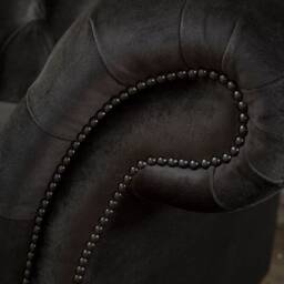 Unique British Handmade Velvet 3 Seater Chesterfield Sofa - Reflex Cushion Seat Charcoal - thumbnail 3