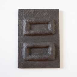 Black Japandi Wall Art - Wabi Sabi Artwork Dark Minimalistic Painting Plaster Contemporary Black Minimalist - thumbnail 1