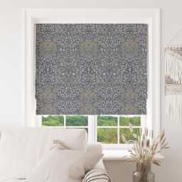 Custom Made To Measure Roman Blind Shade William Morris Blackthorne Slate Hand Crafted