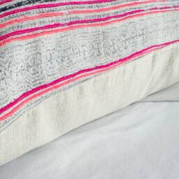 Handmade Hmong Hemp Pillow Cover Patchwork Ethnic Cushion - thumbnail 3