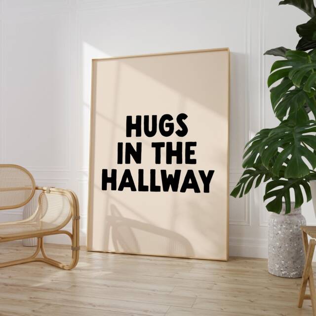 Hugs in The Hallway Print - Entryway Decor Maximalist Poster Home Wall Art New Gift - image 1