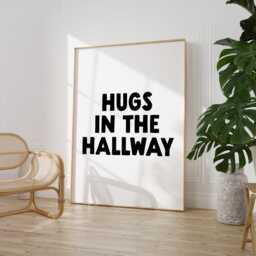 Hugs in The Hallway Print - Entryway Decor Maximalist Poster Home Wall Art New Gift - thumbnail 2
