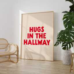 Hugs in The Hallway Print - Entryway Decor Maximalist Poster Home Wall Art New Gift - thumbnail 3