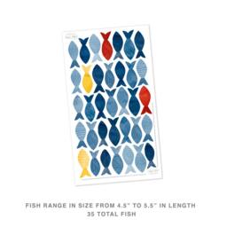 School Of Fish - Fabric Wall Decal Sag Harbor Mej - thumbnail 4