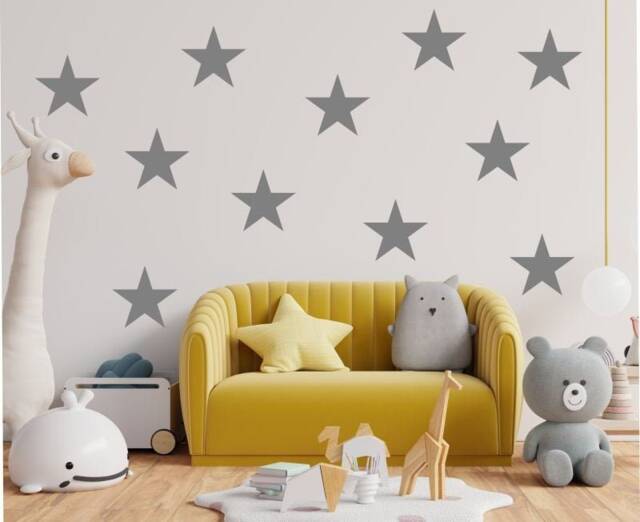 Sale Large Star Wall Decals Peel & Stick Nursery Decor - 6 Pack - image 1
