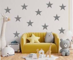 Sale Large Star Wall Decals Peel & Stick Nursery Decor - 6 Pack - thumbnail 1