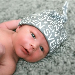 Personalized Baby Swaddle & Hat Set Organic Knit Blanket - thumbnail 2