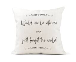Quote Cushion, Chasing Cars Lyrics, Would You Lie With Me A Forget The World, Wedding, Anniversary, Inspirational - thumbnail 1
