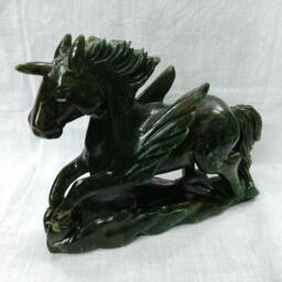 Jade Unicorn Horse - Unicorn Statue Carved Animal Figurines Stone Animals Rock Gemstone Artifacts - thumbnail 3