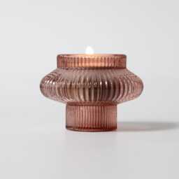Reversible Glass Candleholder Tealight & Taper Candle - thumbnail 2