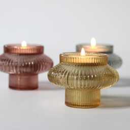 Reversible Glass Candleholder Tealight & Taper Candle - thumbnail 4