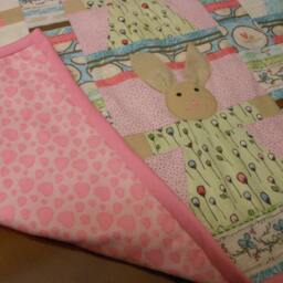 The Bunny Quilt Modern Baby Blanket, Ready To Ship - thumbnail 3