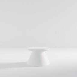 Japandi Black Coffee Table Modern Round Accent Table, 50cm - thumbnail 4