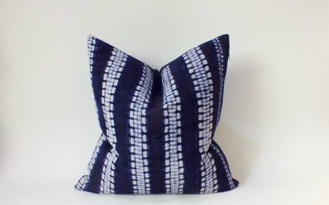 Hmong Throw Pillow Cover Indigo Navy Blue Cushion Case Decorative Handmade Ethnic Fabric Cushions Frazada - image 1
