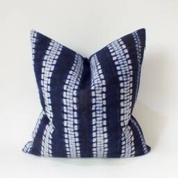 Hmong Throw Pillow Cover Indigo Navy Blue Cushion Case Decorative Handmade Ethnic Fabric Cushions Frazada - thumbnail 3