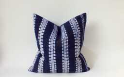 Hmong Throw Pillow Cover Indigo Navy Blue Cushion Case Decorative Handmade Ethnic Fabric Cushions Frazada - thumbnail 1